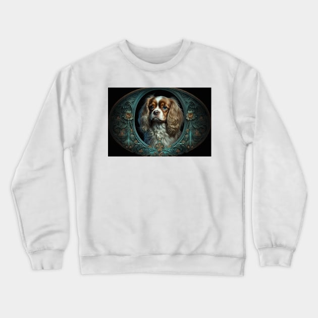 Cavalier King Charles Spaniel - Art Nouveau Style Crewneck Sweatshirt by ArtNouveauChic